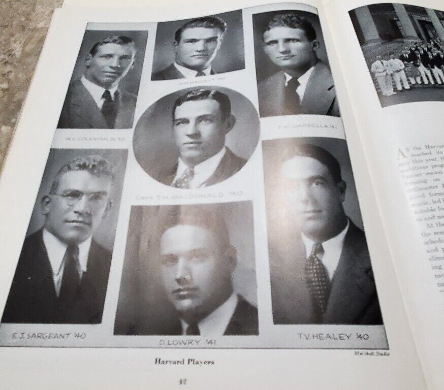 FOOTBALL Harvard AA News vs. Yale GAME Official Program November, 25 1939