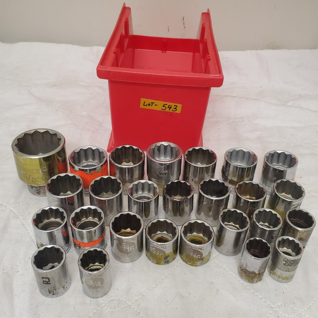Lot of 26 Assorted Armstrong Socket Set LOT-543