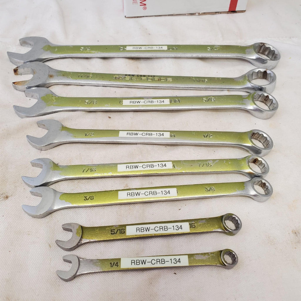 Lot of 8Pcs 12 Point SAE Combination Wrench Set - LOT 470
