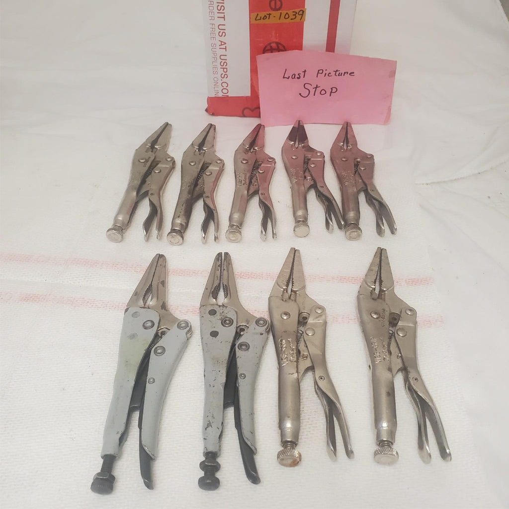 Lot of 9 Vise Grip Locking Pliers LOT-1039