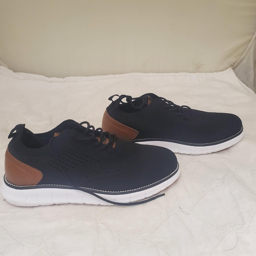 SVNKE Men's Casual Dress Oxfords Shoes Breathable Knit Leisure Sneakers UK9