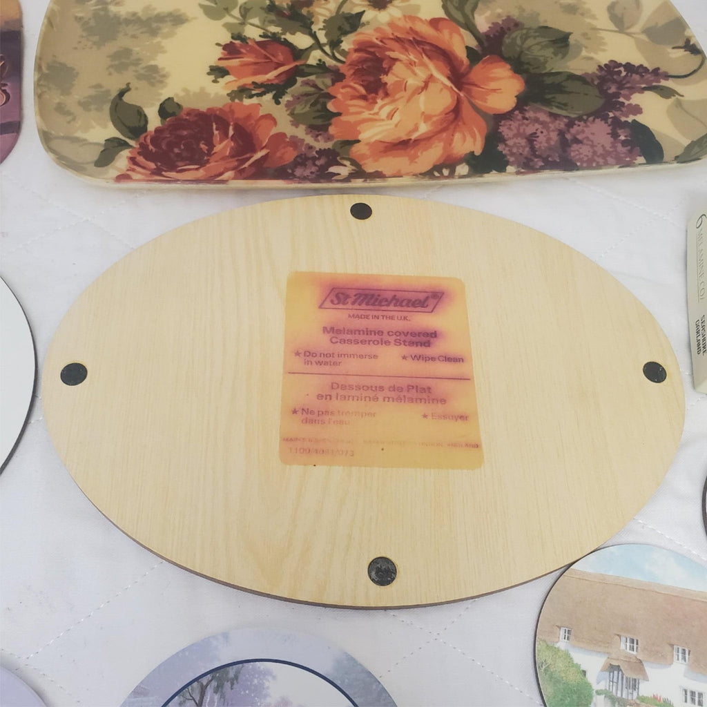 Lot of Assorted Occasions, Kelsey, Melamaster Coasters & Trays Set