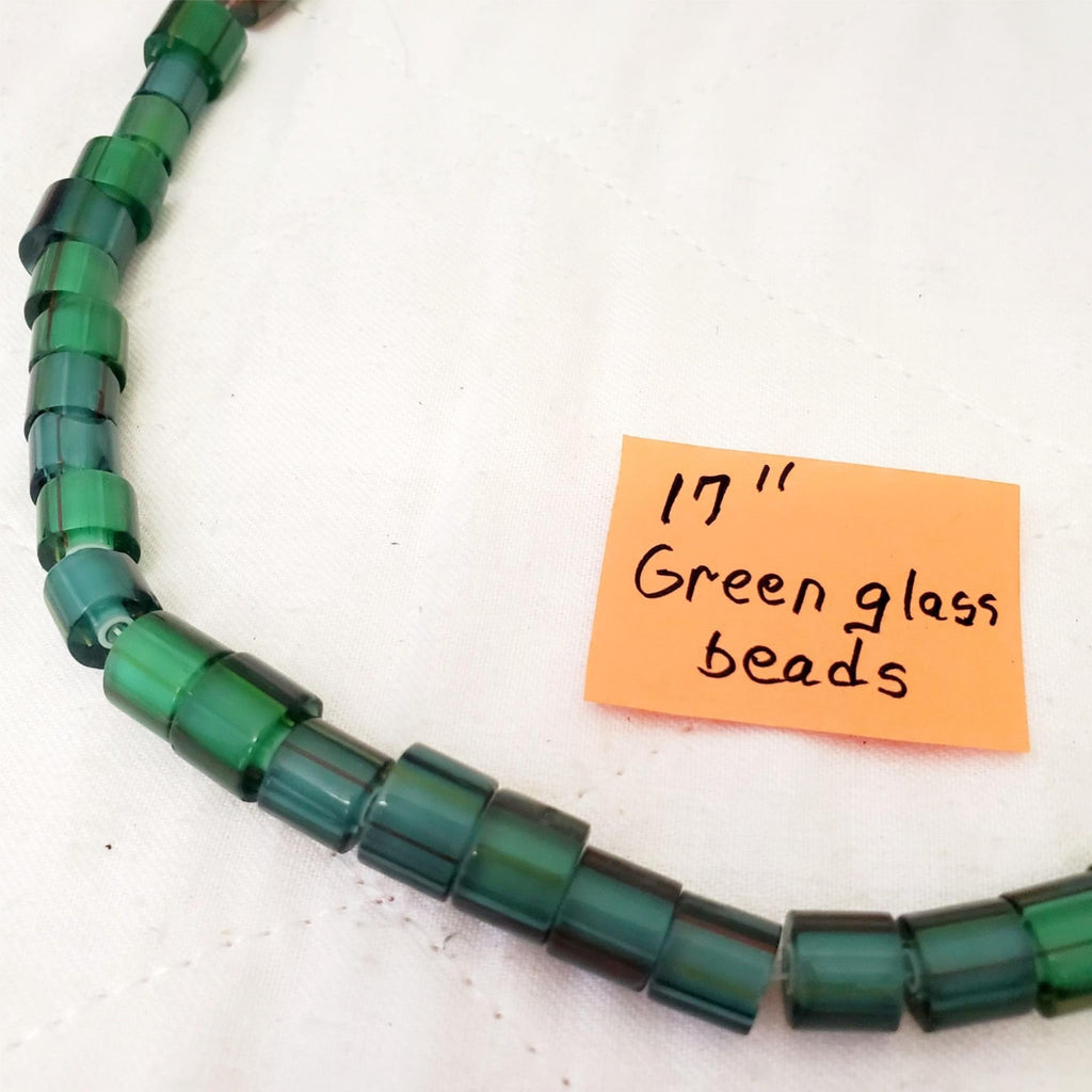 17" Emerald Green Glass Beads