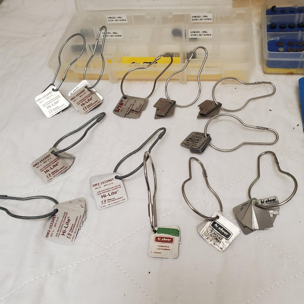 Lot of Machinist Radius Gage Set Pin Protrusion Gauge & Drill Stop Kit LOT-884