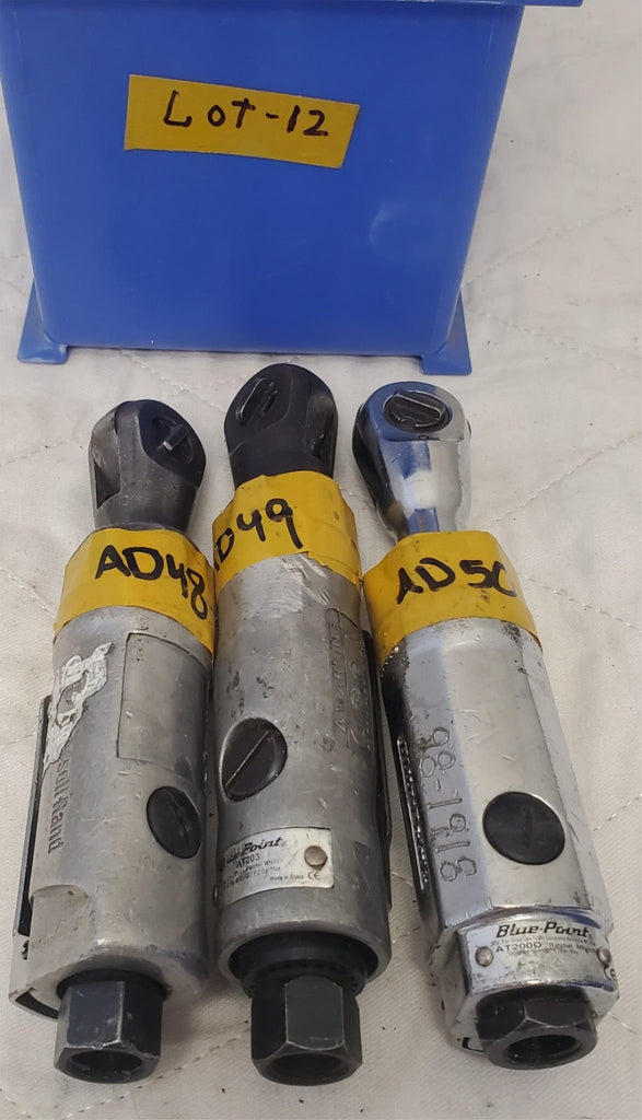 Lot of 3 BluePoint Ingersoll Rand Heavy Duty Pneumatic Air Ratchet Wrench LOT-12