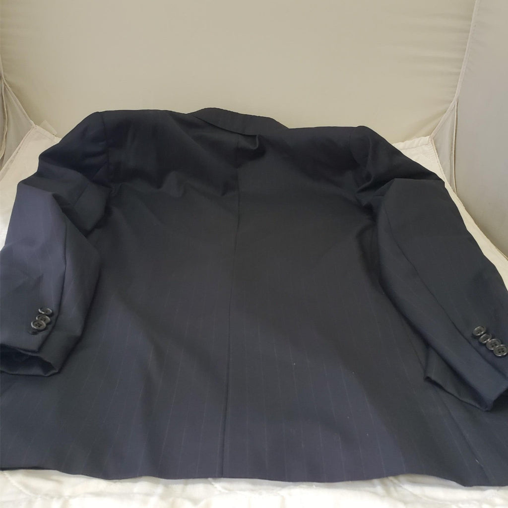 HICKEY FREEMAN Sartorial Navy Blue Striped Blazer Suit Jacket Sport Coat 42S