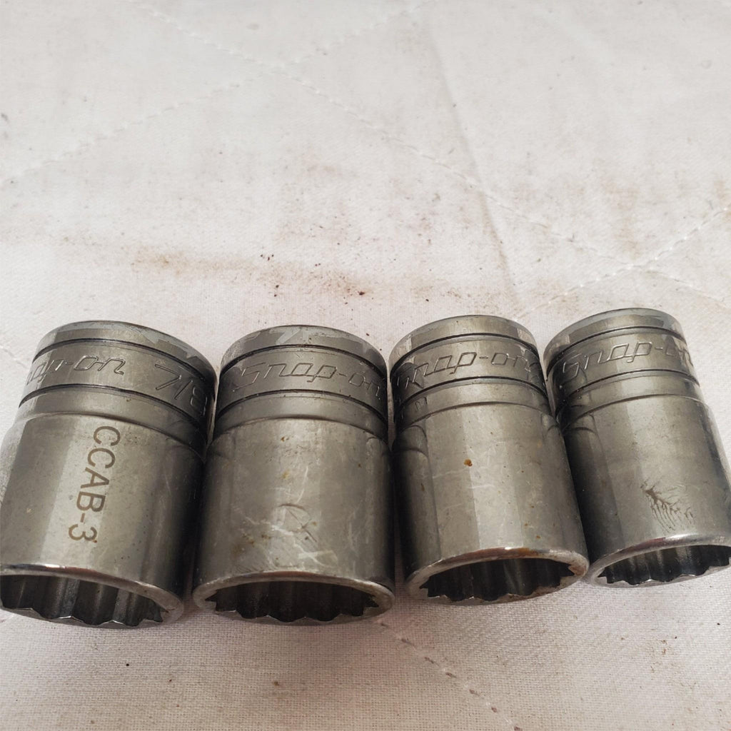 Lot of 12 Snap-on Deep Chrome Socket Mixed Set LOT-AB-18