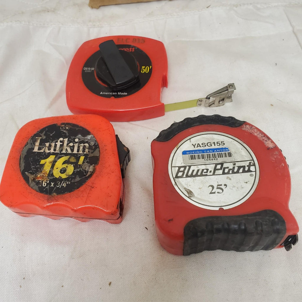 Lot of 3 Lufkin Blue Print & Starrett Retractable Tape Measure LOT-724