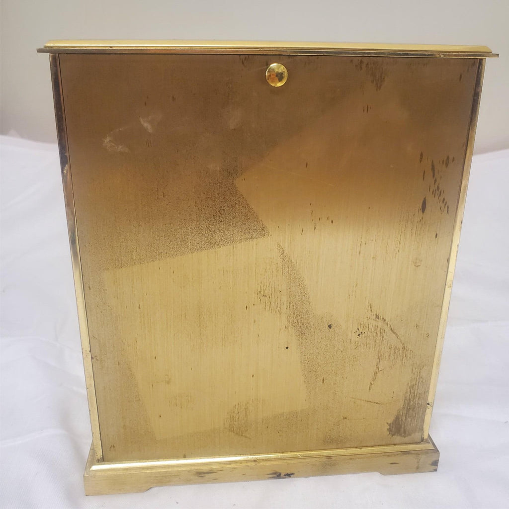 Vintage Seth Thomas Quartzmatic Award 0159-000 Brass Desk Clock