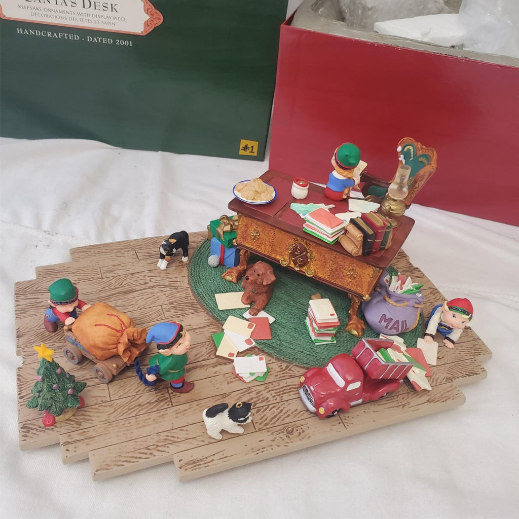 Hallmark Keepsake Ornaments Santa's Desk 2001 Studio Edition #1