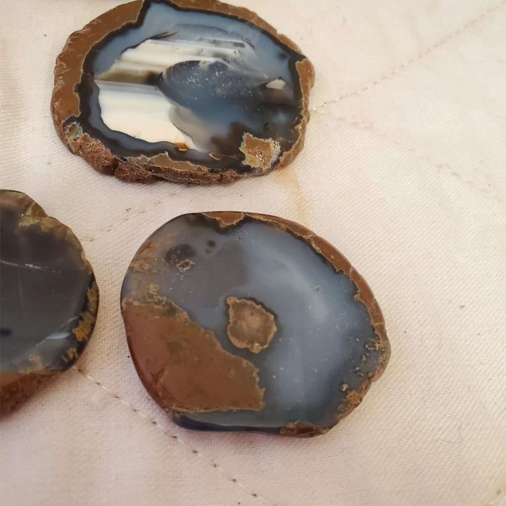 Collection of Natural Beautiful Agate Geode Druzy Slices