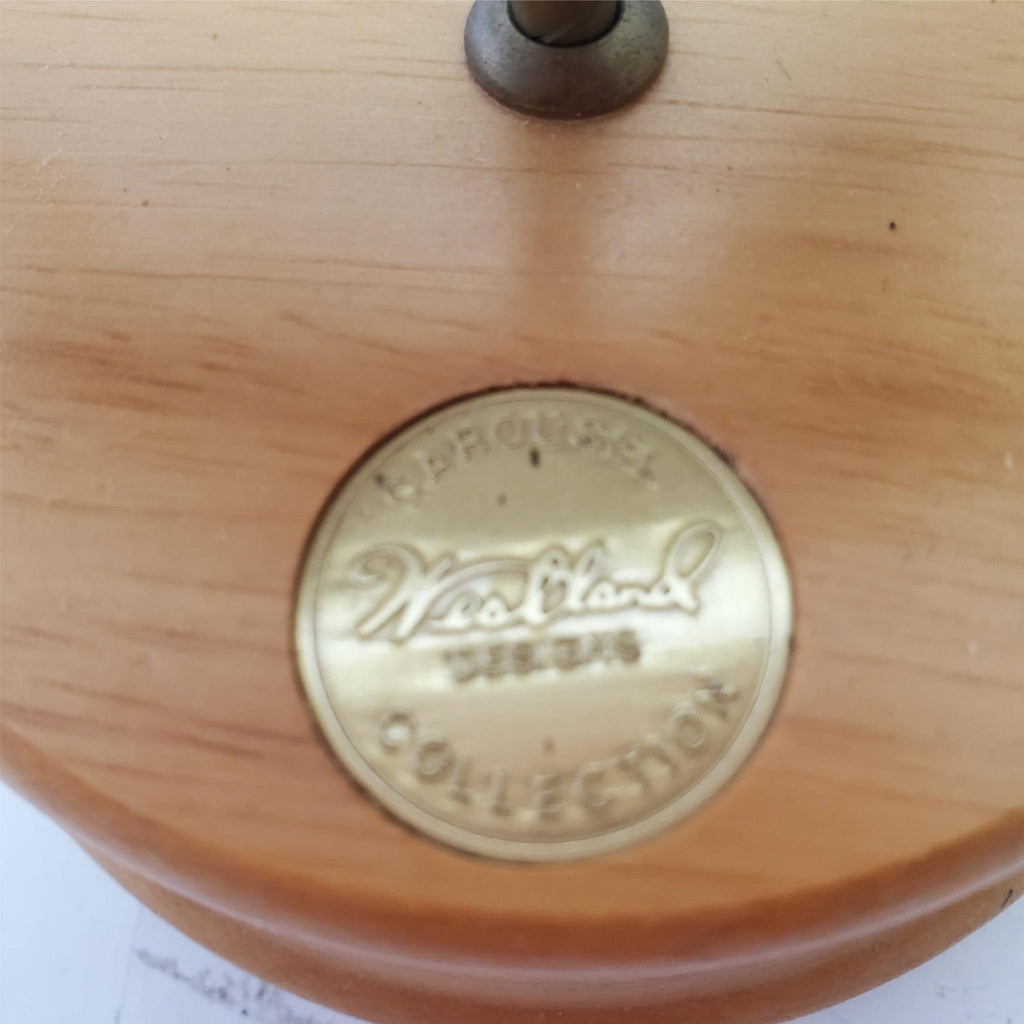 Westland Musical Porcelain Carousel Action Horse Blue Danube Waltz