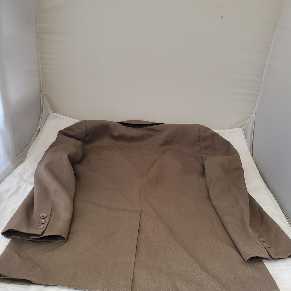 Joseph Abboud Sink Cashmere Copper Brown Check Blazer Suit Jacket Sport Coat 44L