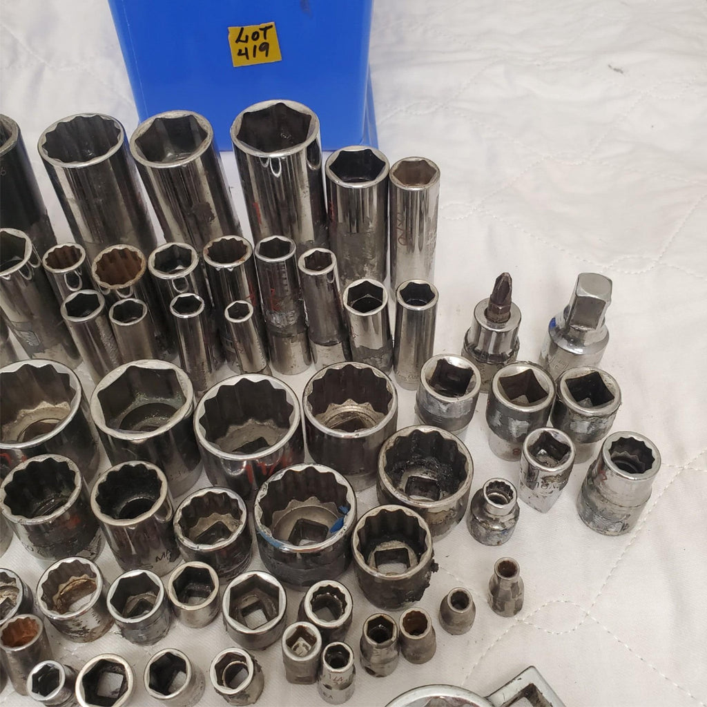 Lot of 69 Assorted Sockets Chrome  LOT-482