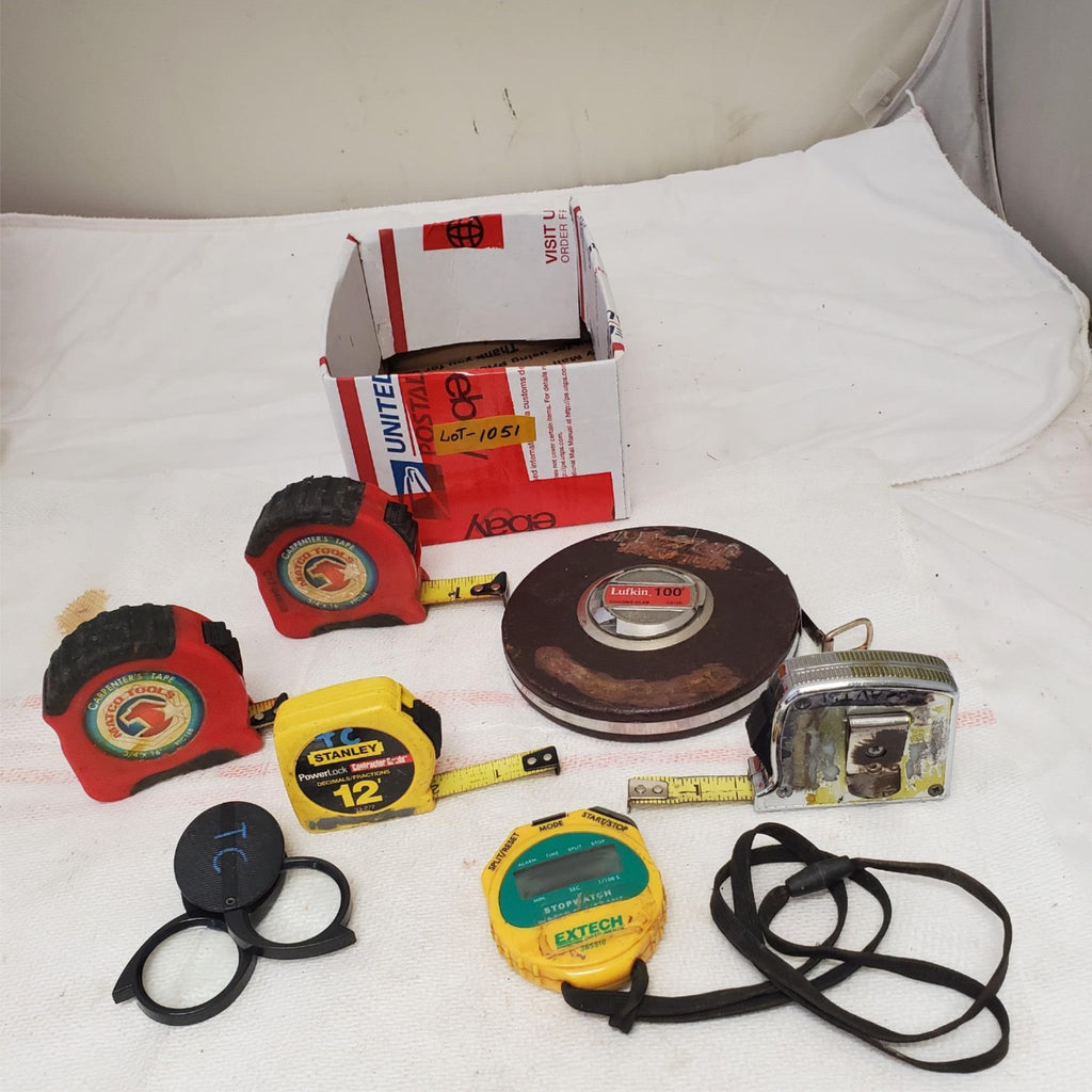 Lot of 7 Measuring Tapes Mixed Brands & Sizes Stanley Extech Mechanic LOT-1051