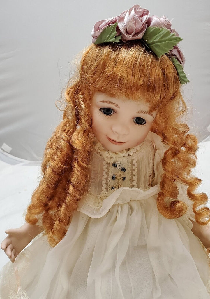 Original Amazing Porcelain Fashion Doll Beautiful Lace Dress