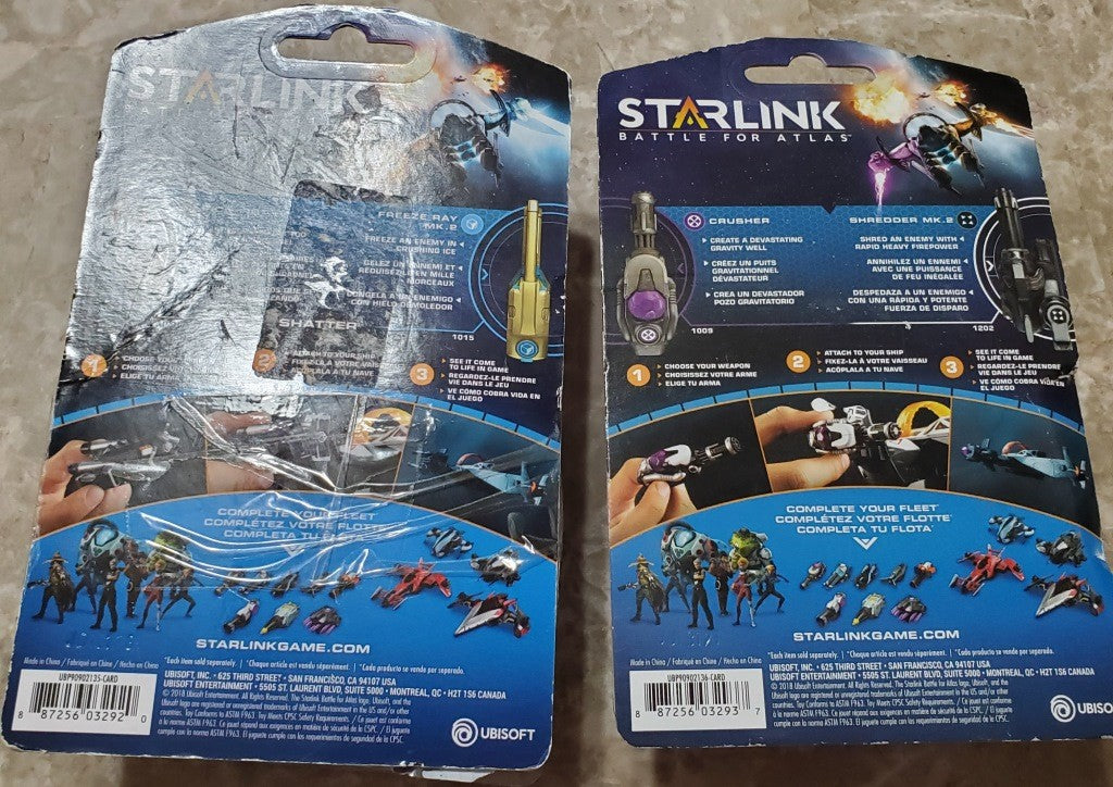 Starlink Battle for Atlas: Crusher/ Shredder and Iron Fist+Freeze Ray MK.2