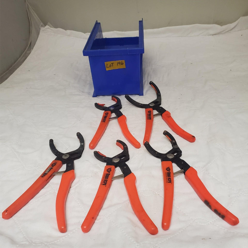 Lot of 5 ROBO Oil Filter Wrench Pliers LOT-196