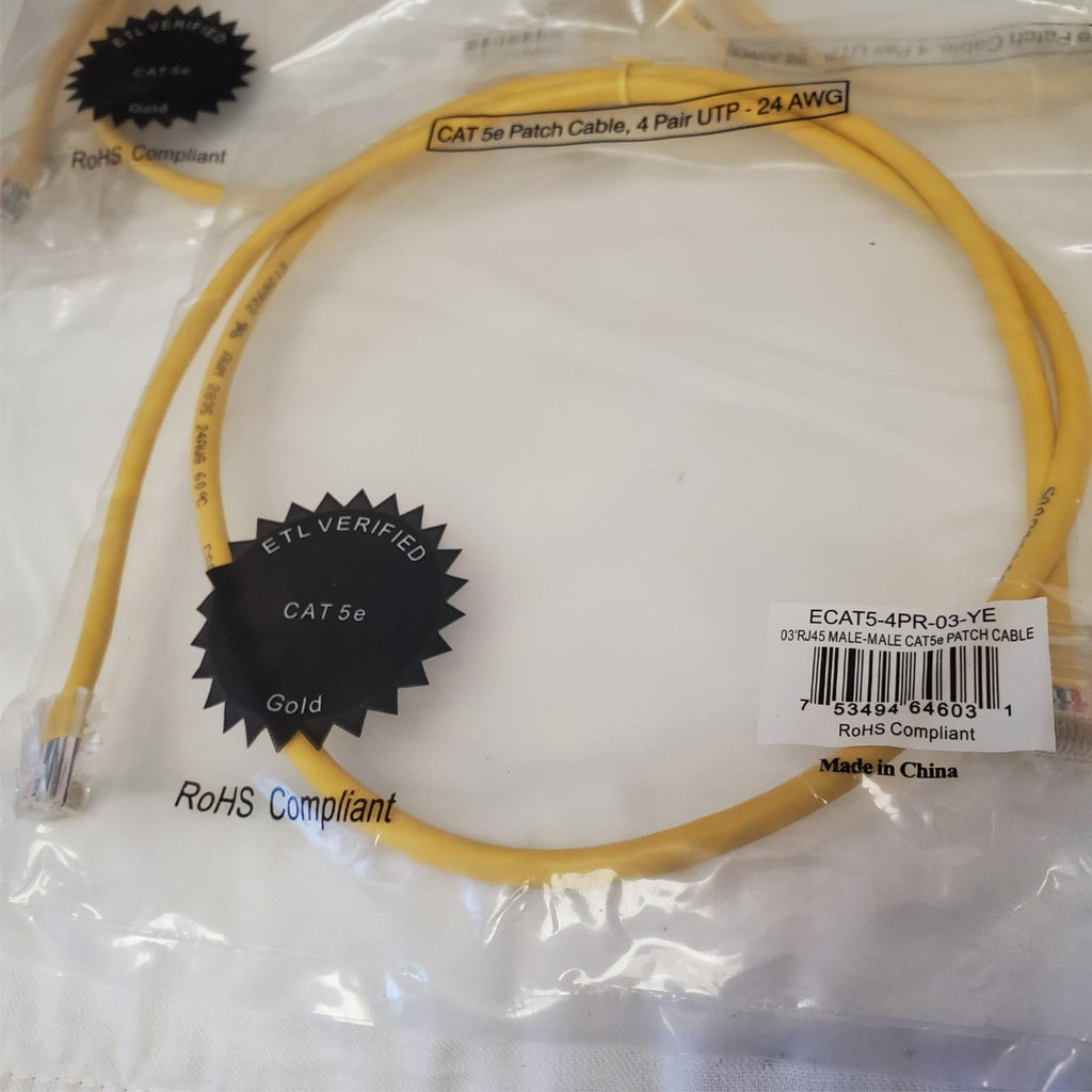 Lot of 26 CAT 5e Patch Cable, 4 Pair UTP - 24 AWG