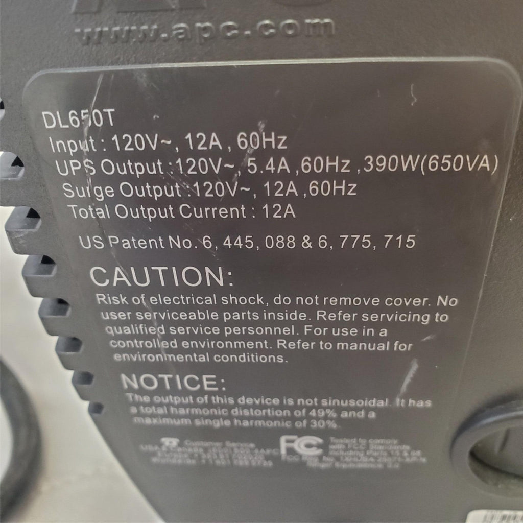 APC Back Up UPS ES 650 120V BE650R Surge Protected #12 (NO BATTERY INCLUDED)