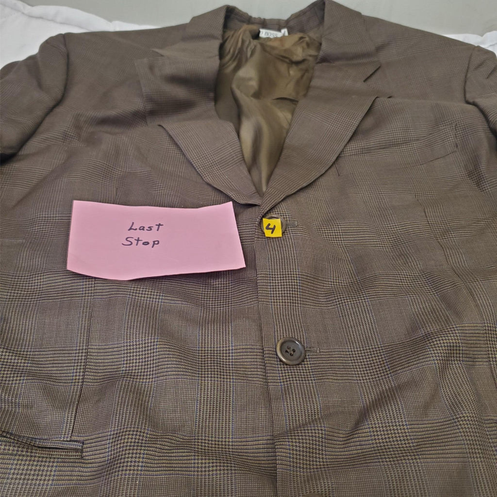 HUGO BOSS Tatlagia 100% Wool Mens Brown Blazer Suit Jacket Sport Coat 42R