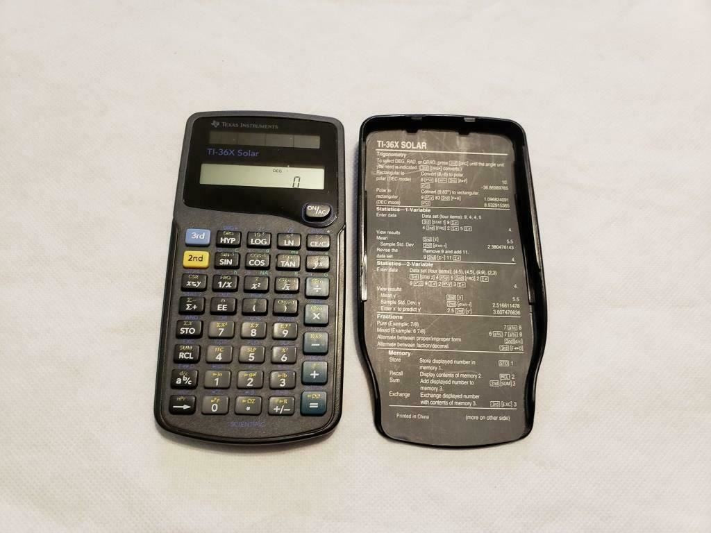 Texas Instrument TI-36X Scientific Solar Calculator. Tested And Works