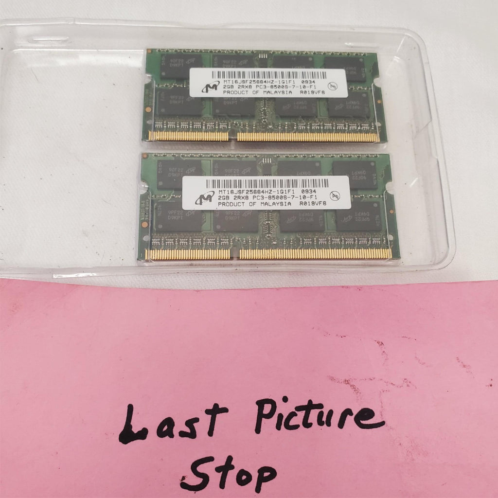 Lot of 2 MT16JSF25664HZ-1G1F1 Micron 2GB PC3-8500S-7-10-F1 Compatible Memory RAM