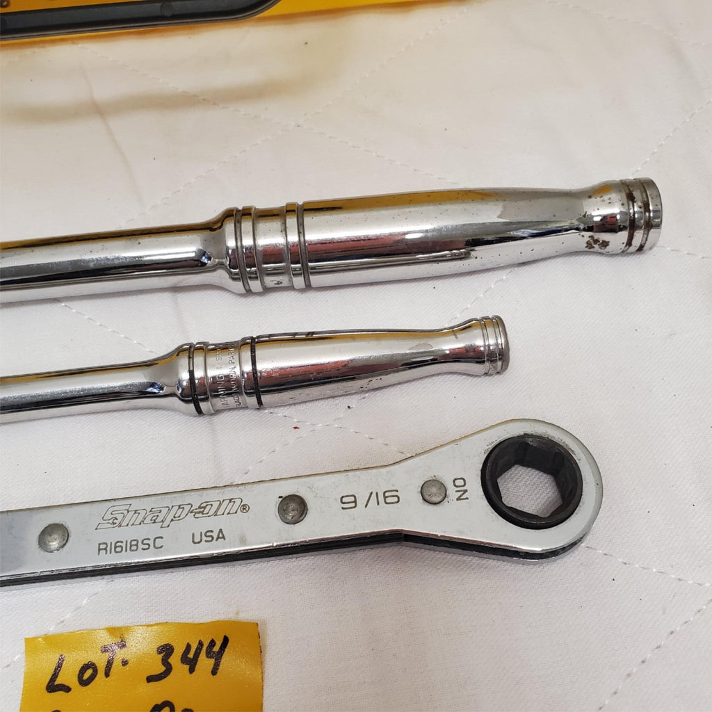 Lot of 3 Snap-on Compact Head Ratchet & Double Box End Ratcheting Wrench LOT-344