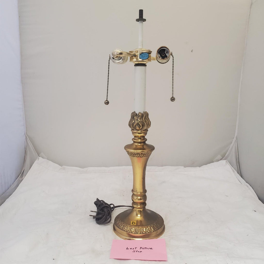Vintage Brass Double Socket Stiffel Portable Table Lamp D