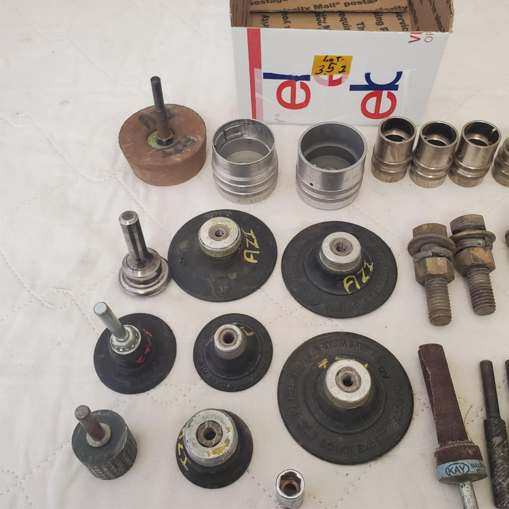 Lot of Cab Mount, Rivet Shank, Nuts Bolts, Drill Chuck Key & Other Tools LOT 352