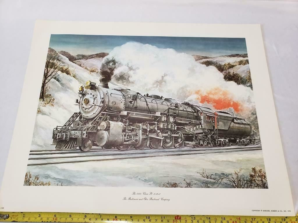 The Baltimore and Ohio Railroad Company 6150 2-10-2 Steam Train Print H. Suter