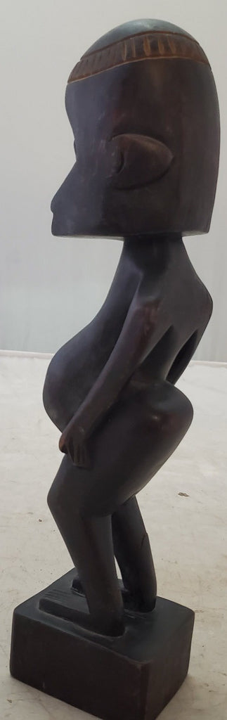 African Hand Carved Male Ceremonial Statue Wood Figure