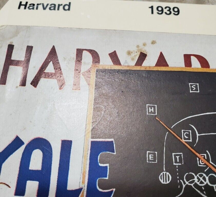 FOOTBALL Harvard AA News vs. Yale GAME Official Program November, 25 1939