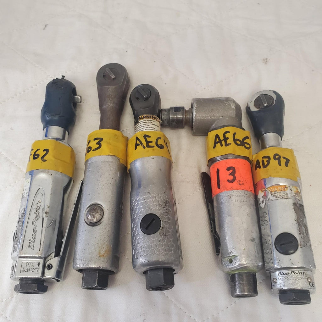 Lot of 5 Assorted Ratchet Wrench 90 Degree Angle Air Drill & Die Grinder LOT-15