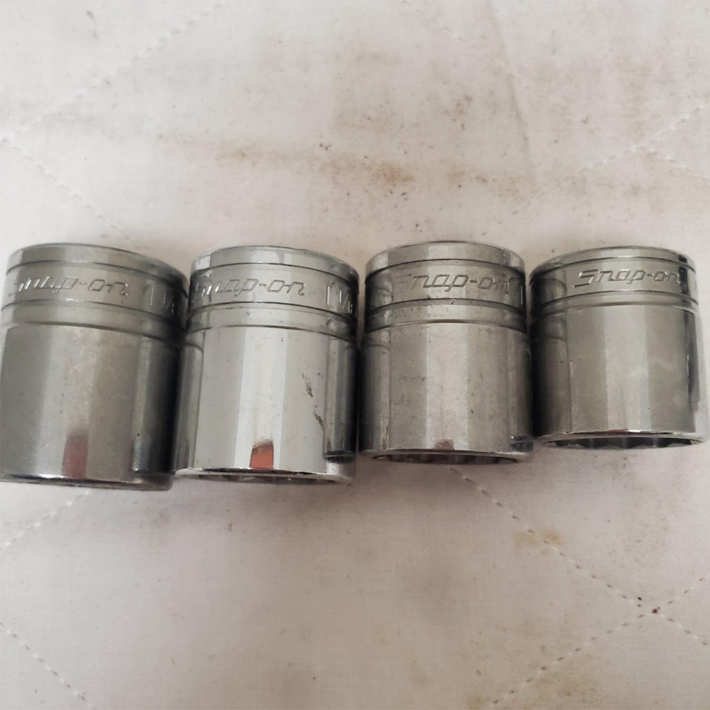 Lot of 12 Snap-on Deep Chrome Socket Mixed Set LOT-AB-18