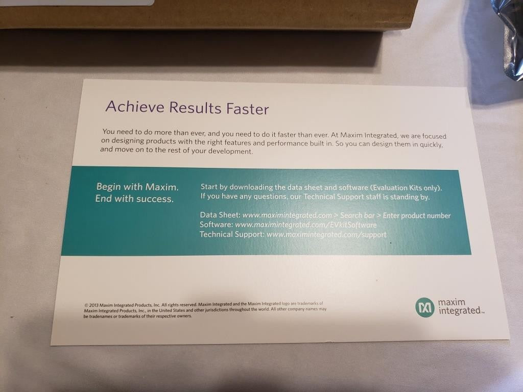 Maxim Integrated MAX9768 Evkit+ Evaluation Kit Amplifier Vol Control MG510896AAA