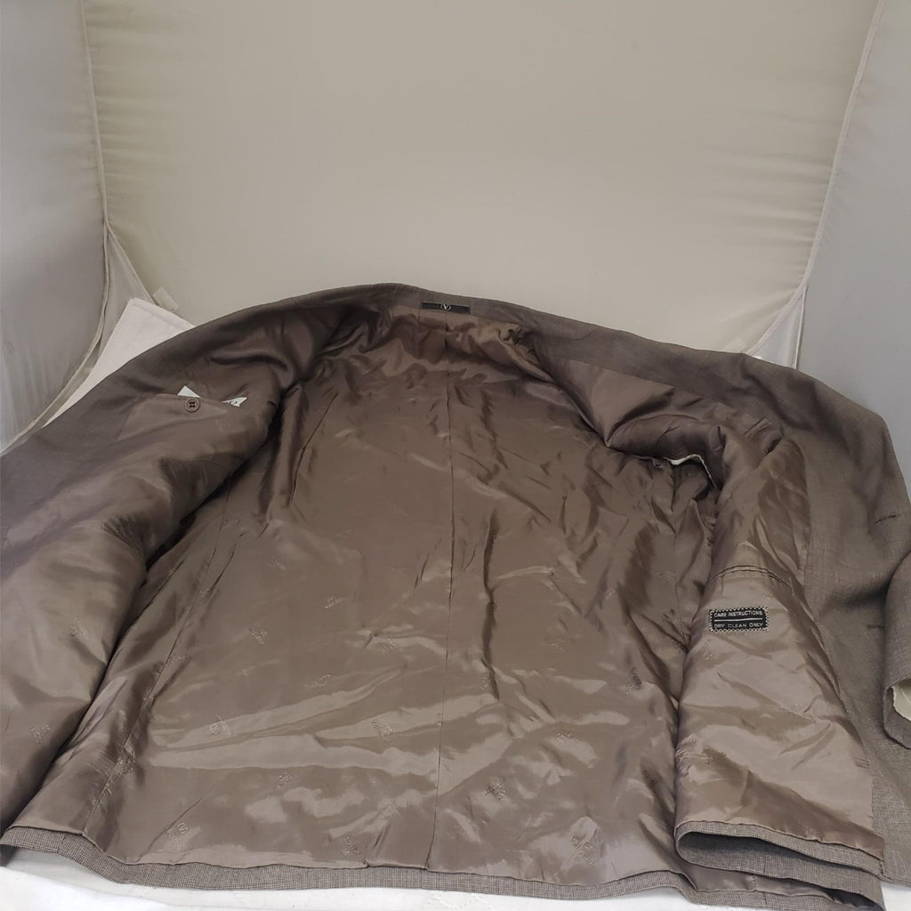 VALENTINO 100% Wool Mens Brown Blazer Suit Jacket Sport Coat 46L