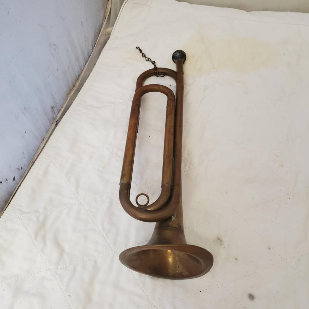 Vintage Civil War Brass US Army Bugle Horn Regulation Military – Made in USA
