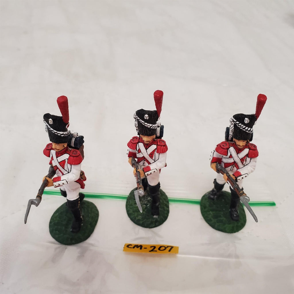 Hand Painted Metal Toy Soldier Lot of 3 Attacking Infantry CM-207