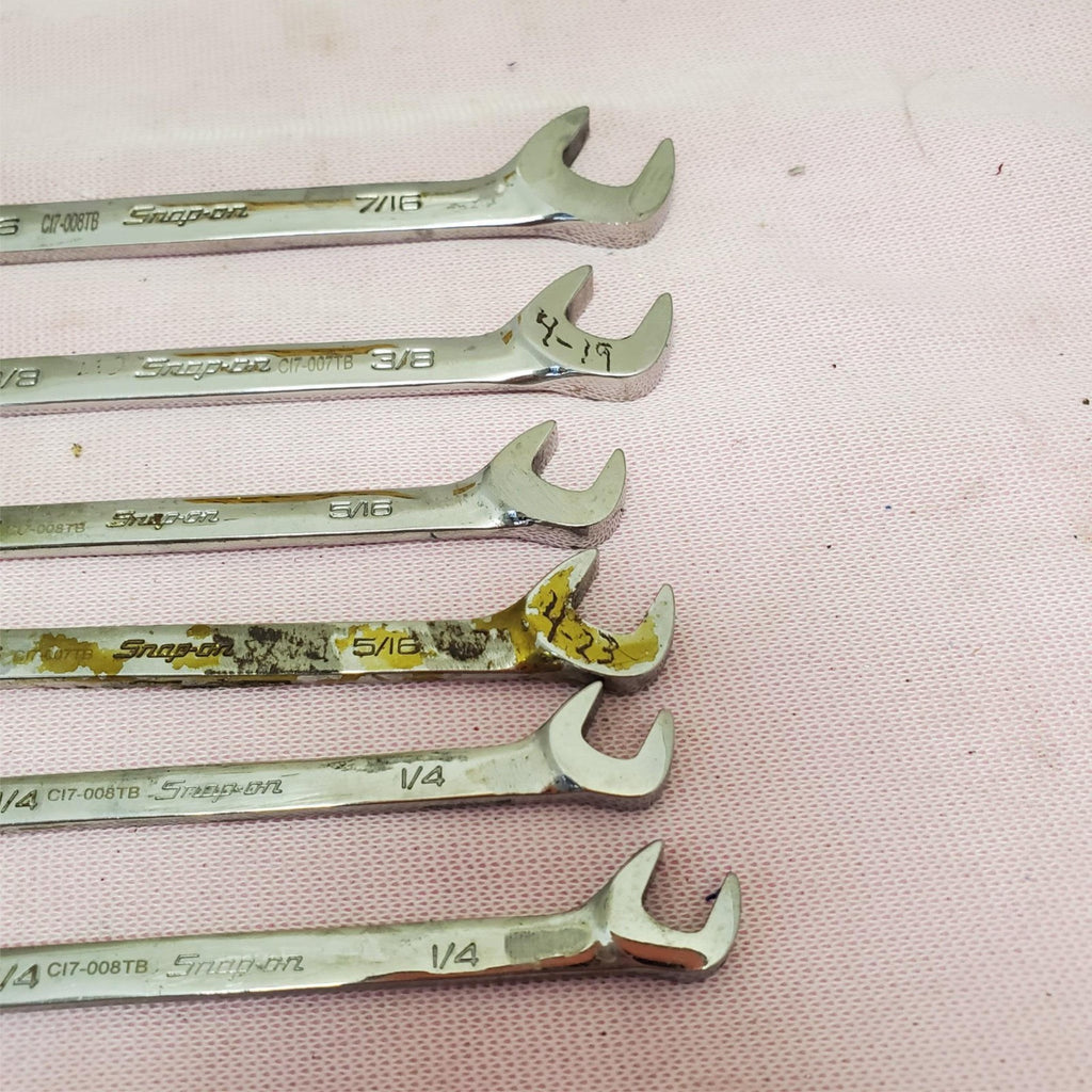 Lot of 6 Snap-on 4-Way Angle Head Open-End Wrench Set LOT- 779