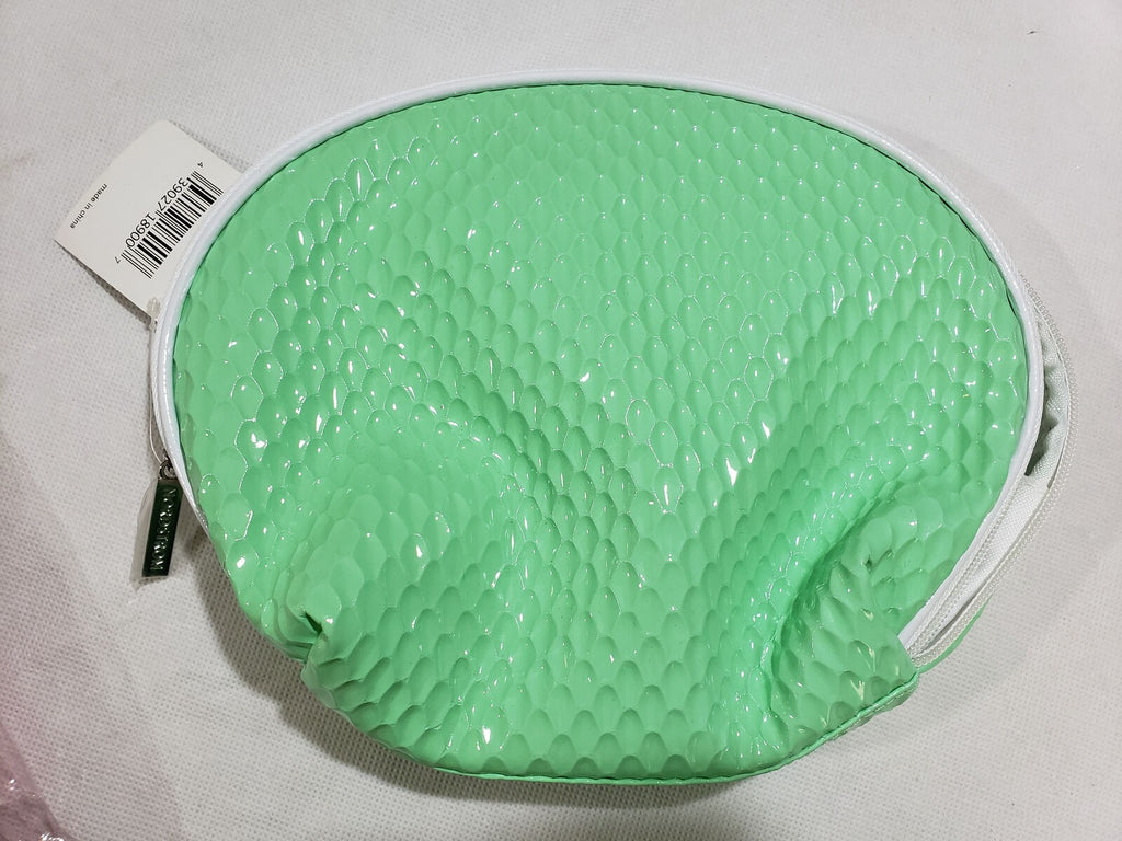 Nordstrom Glossy Seafoam Green Cosmetic Bag Tote Shoulder Bag Pink & Clear Mesh