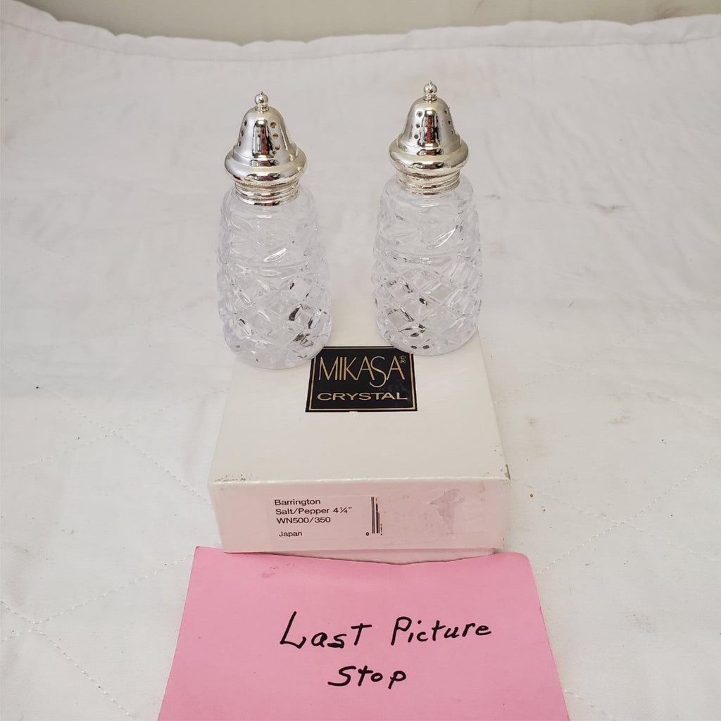 Mikasa Barrington Crystal Salt Pepper Shakers