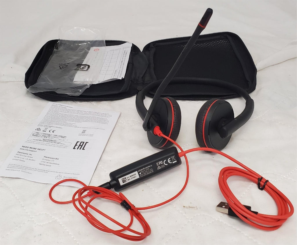 Plantronics C3200 Blackwire USB Headset with USB Adapter Case