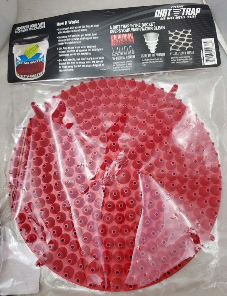 Chemical Guys Detailing Kit Car Wash Red Cyclone Dirt Trap & Chenille Wash Mitt