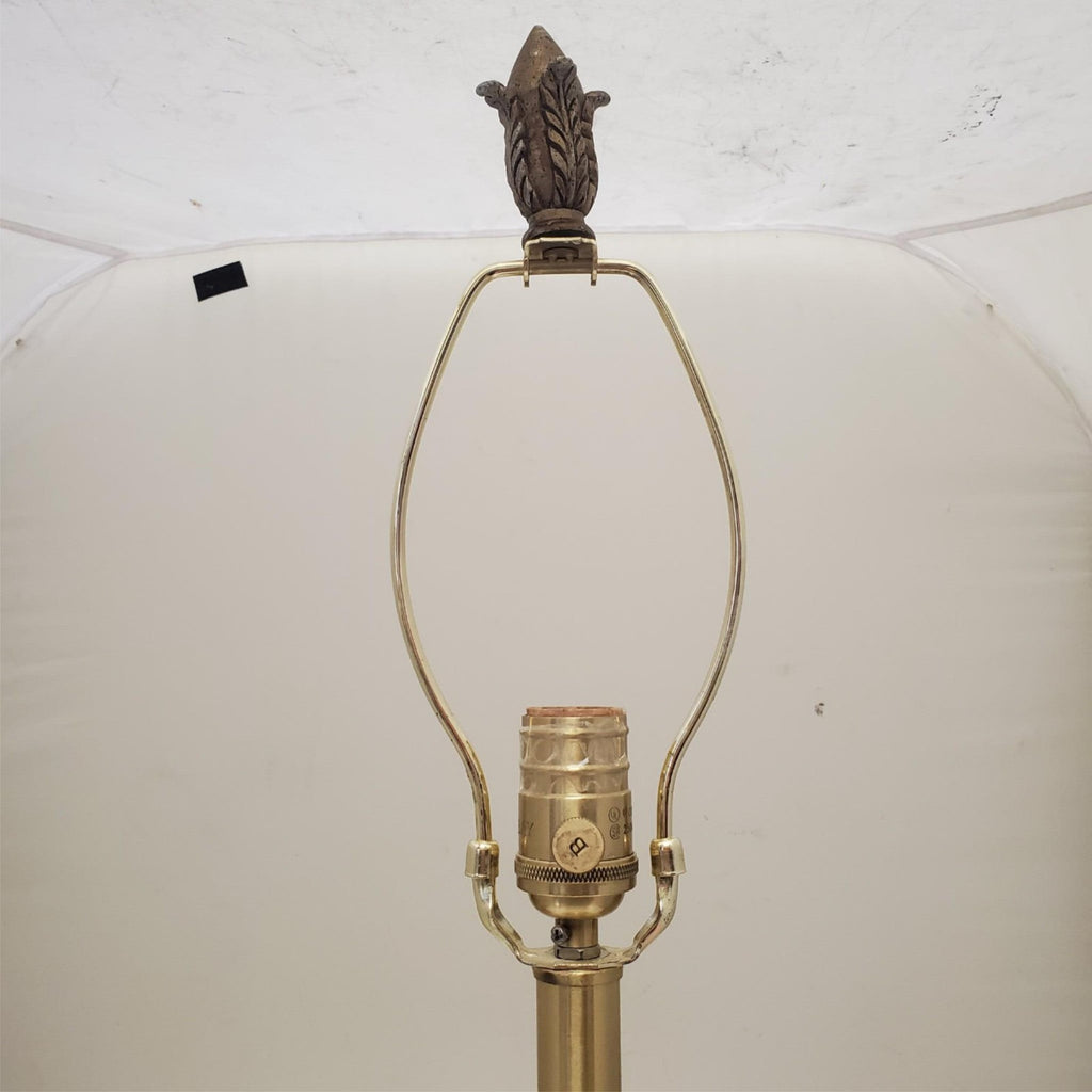 One Vintage Bombay Company Crystal and Brass Table Lamp