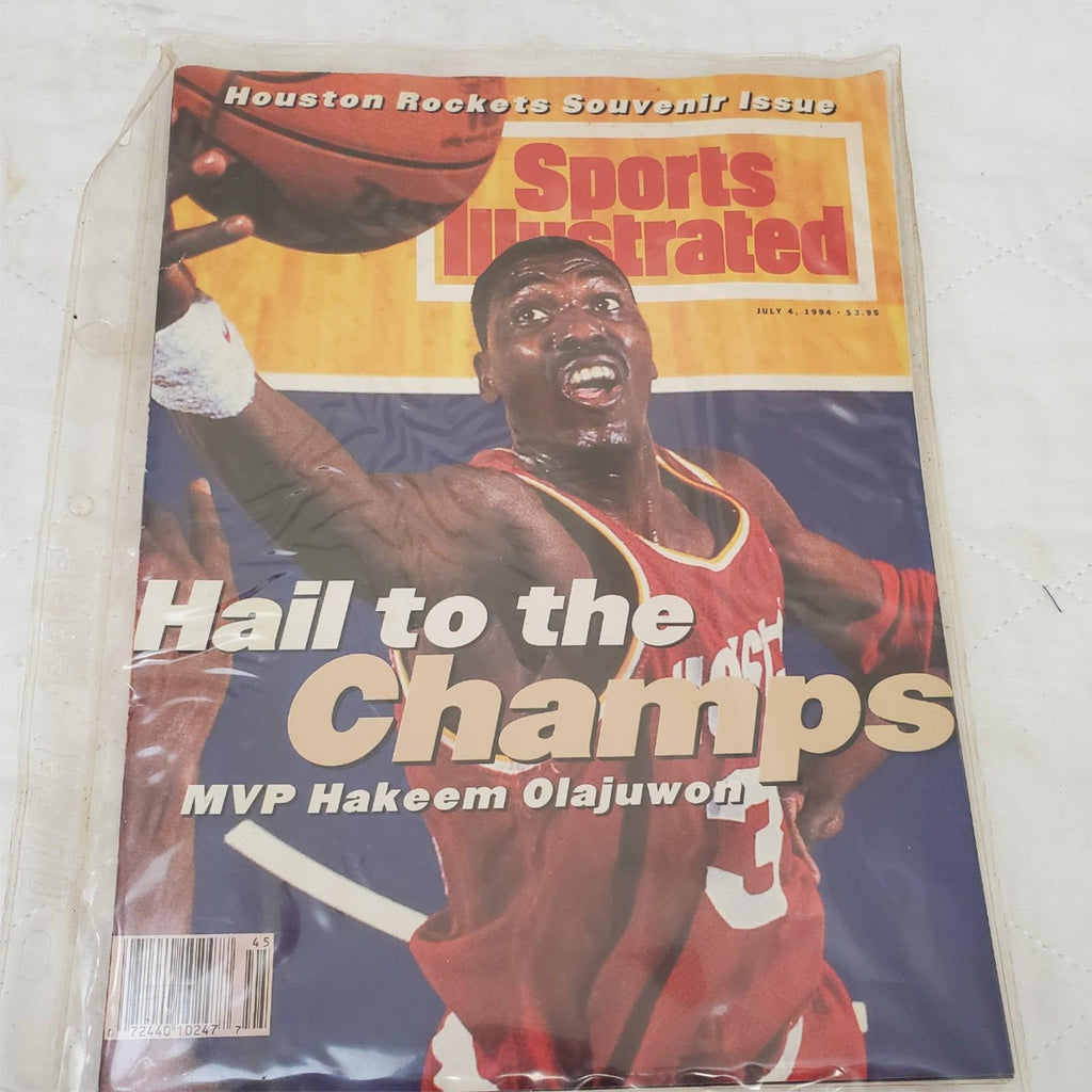 Hakeem Olajuwon Signed Hail to the Champs Sports Illustrated Cover
