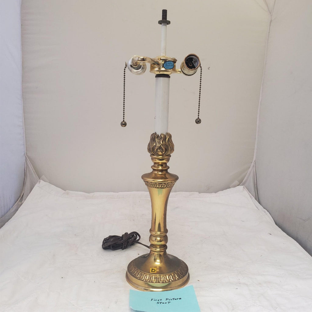 Vintage Brass Double Socket Stiffel Portable Table Lamp D