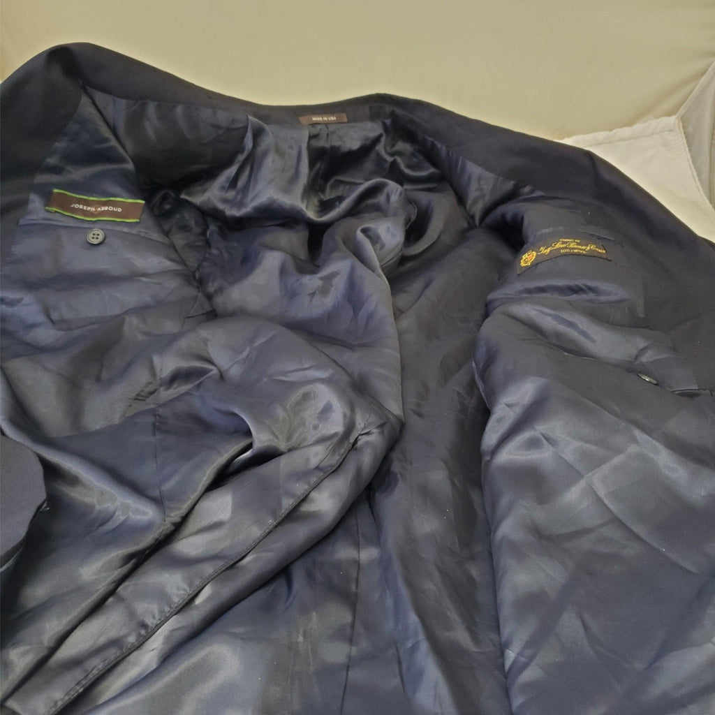 Joseph Abboud Collection Men's Navy Blue Blazer Suit Jacket Sport Coat 44R