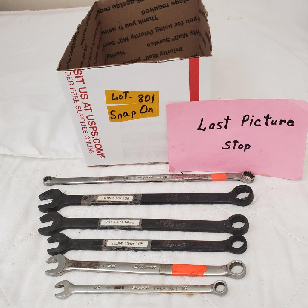 Lot of 6 Snap-On 12-Point Combination Box End Wrenches LOT-801
