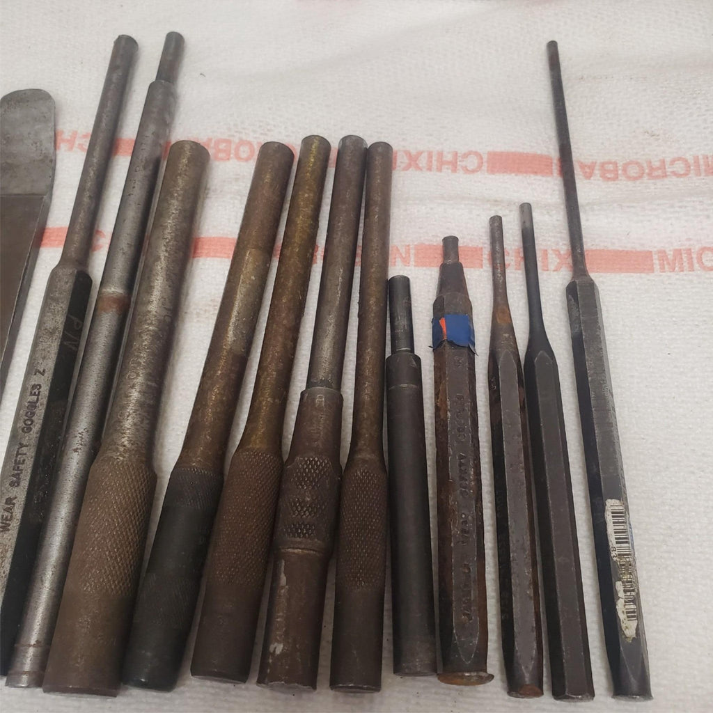 Lot of Assorted Metal Pin Punches and Chisels LOT-924
